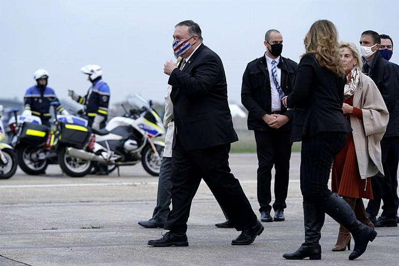 Pompeo Arrives In France At Start Of Awkward Seven-Nation Tour