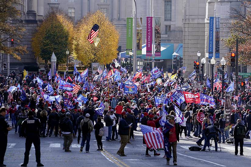 Trump Delights Protesting Supporters With Motorcade Drive-By