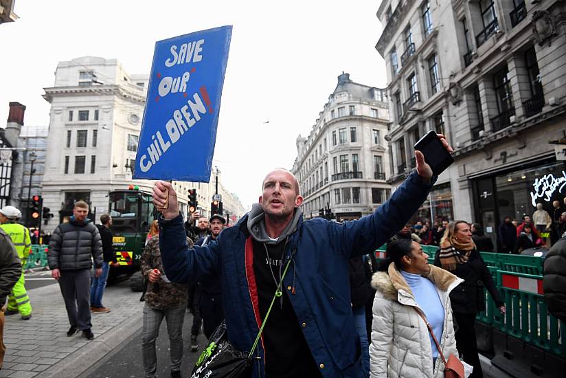 Anti-Lockdown Protests Met By Large Police Presence In Central London