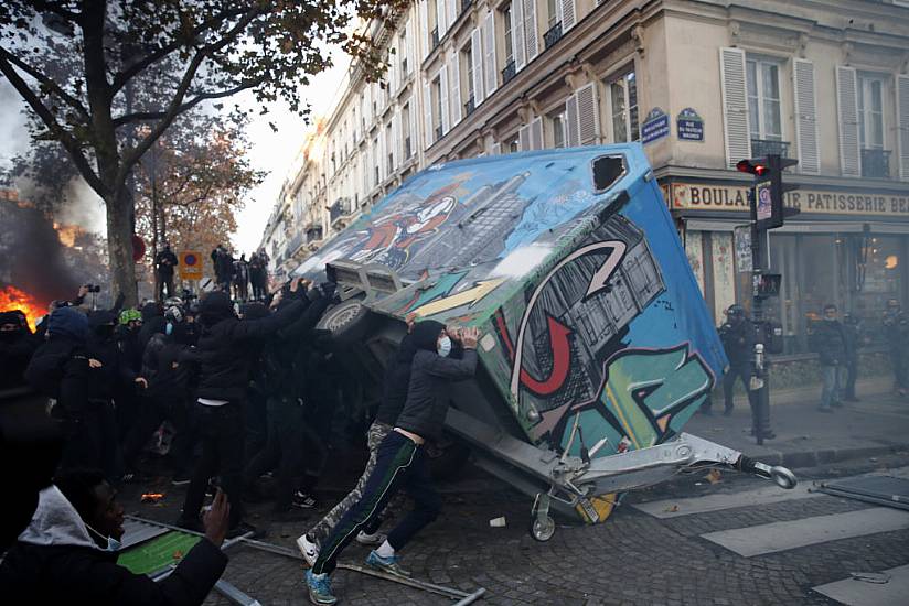 Teargas Fired As French Protesters Condemn Bill Outlawing Use Of Police Images