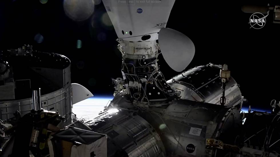 Spacex Capsules Parked Side-By-Side At Iss For First Time