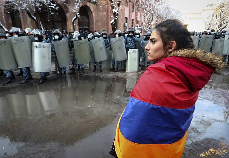 Dozens Detained In Protests Against Armenia’s Prime Minister