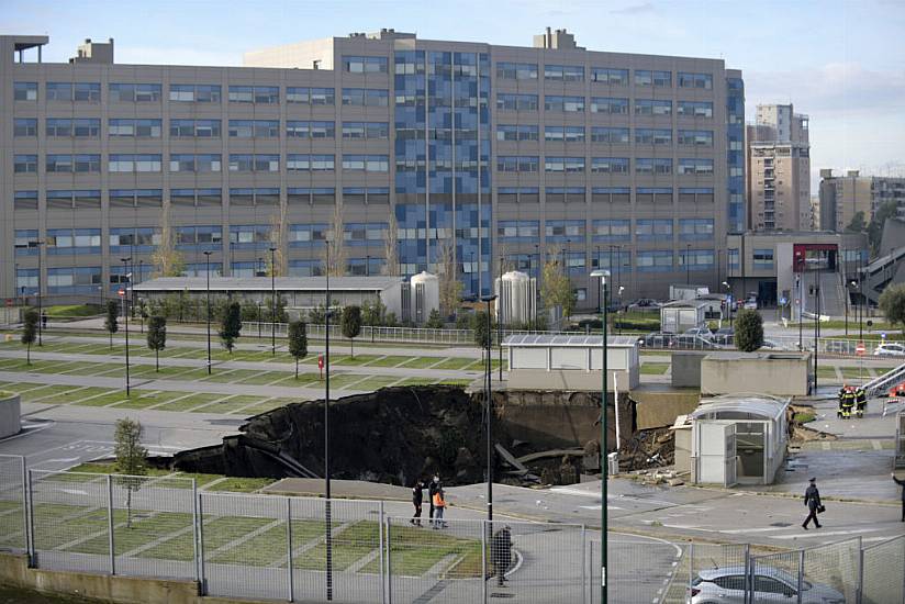 Sinkhole Swallows Cars At Italian Hospital Treating Coronavirus Patients