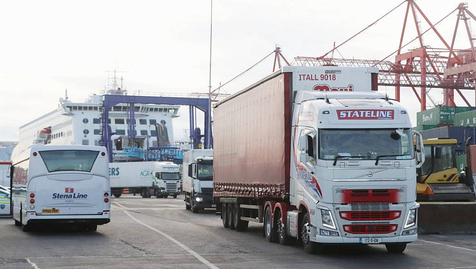 Toilet And Shower Facilities Set Up At Dublin Port As Lorry Drivers Face Delays