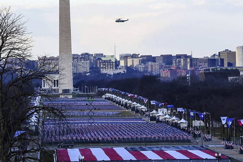 In Pictures: Stage Set For Biden Inauguration As Trump Departs