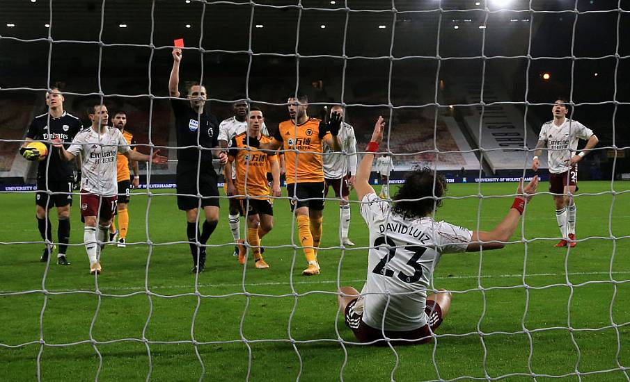 David Luiz And Bernd Leno Sent Off As Nine-Man Arsenal Self-Destruct At Wolves