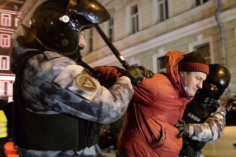 Hundreds Held In Protests After Russian Court Orders Alexei Navalny To Prison