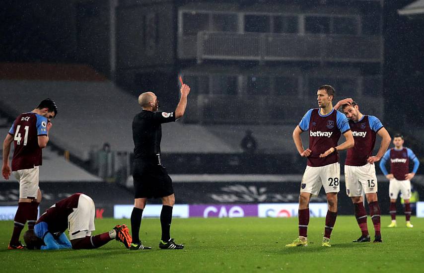 Tomas Soucek Sees Red As West Ham Frustrated In Goalless Draw At Fulham