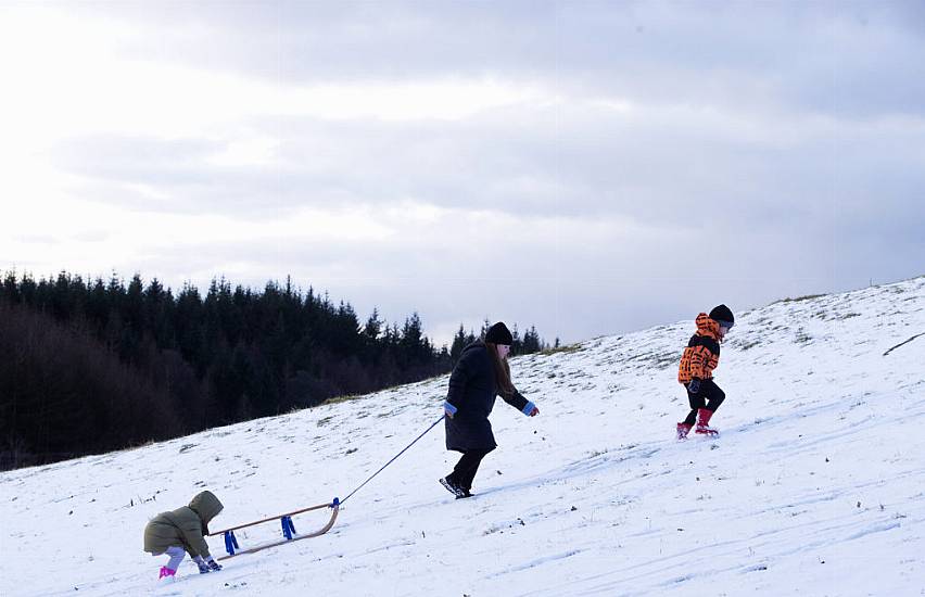 In Photos: Revellers Sled In The Mountains As Fresh Snow Warnings Issued