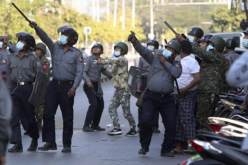 Myanmar Security Forces Crack Down On Anti-Coup Protesters