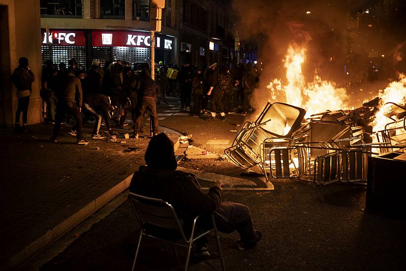 Clashes Break Out On Fifth Night Of Protests Over Rapper Imprisonment