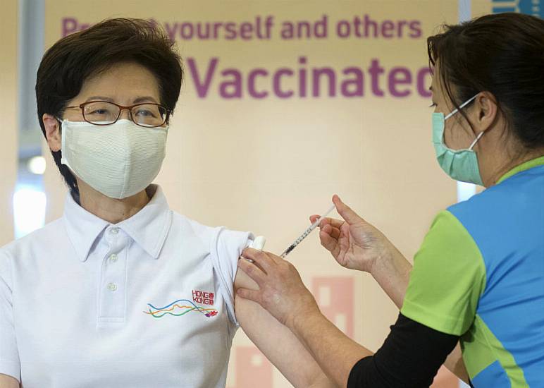 Hong Kong Leader Receives Covid-19 Vaccine