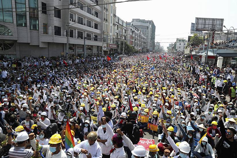 Protests Swell Across Myanmar In Defiance Of Junta Threat