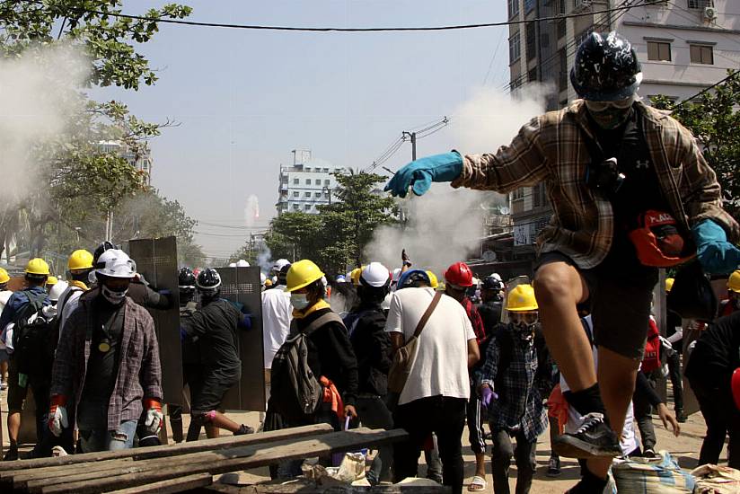 Myanmar Police Fire On Protesters In Ancient Former Capital