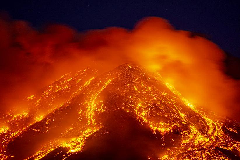 Ash Rains Down On Towns As Etna Keeps Up Its Spectacular Explosions