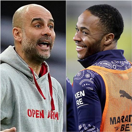 Pep Guardiola Rubbishes Rumours Of Raheem Sterling Row