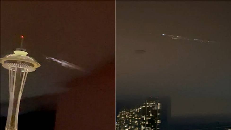 Fireball Stuns Onlookers As Spacex Rocket Burns In Atmosphere