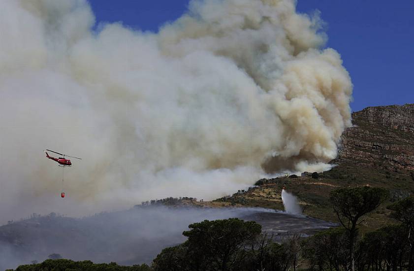 Cape Town Wildfire Burns University Library As Students Evacuated