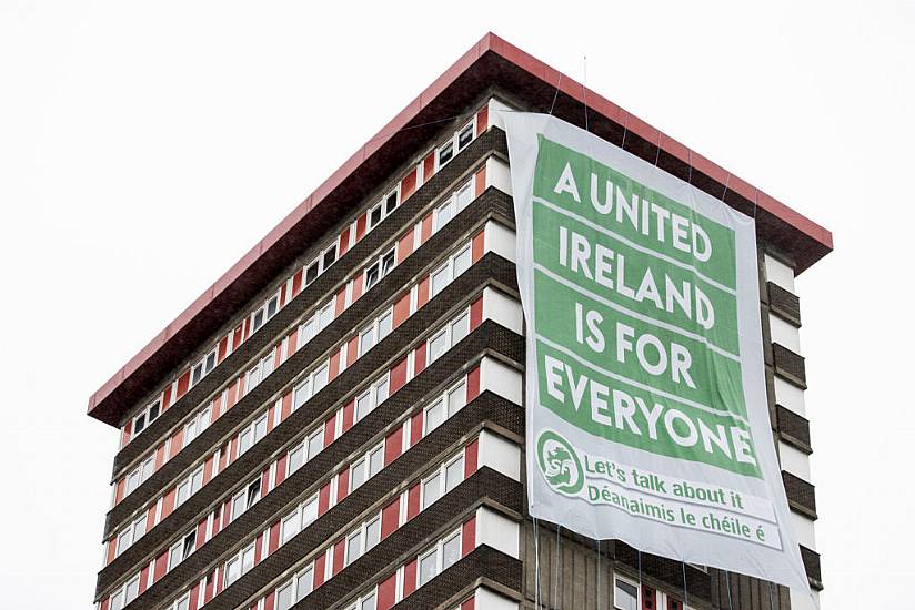 United Ireland Banner On Belfast Tower Block Removed