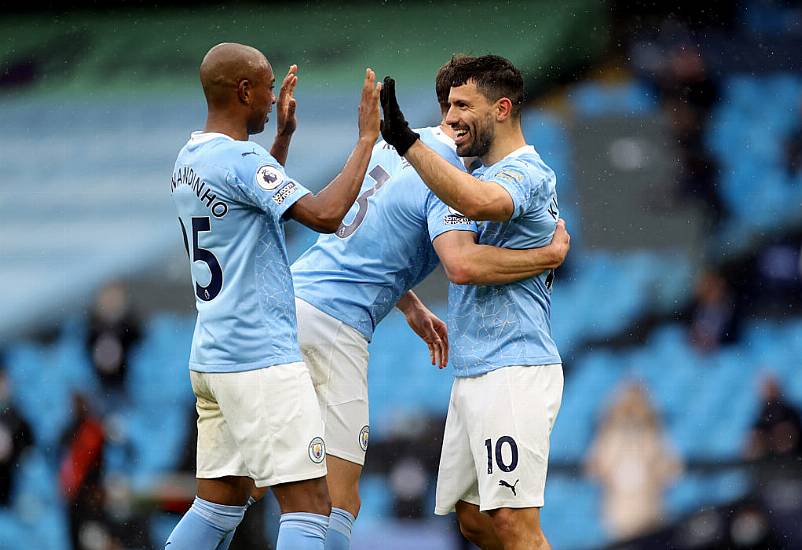 Aguero Bows Out In Style As Champions Man City Rout Everton