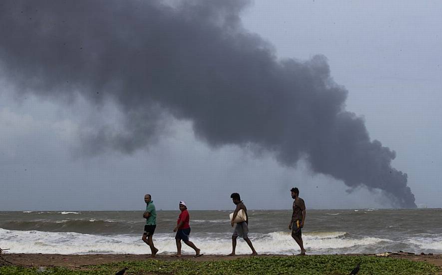 Sinking Ship Loaded With Chemicals Towed Away From Sri Lanka’s Coast