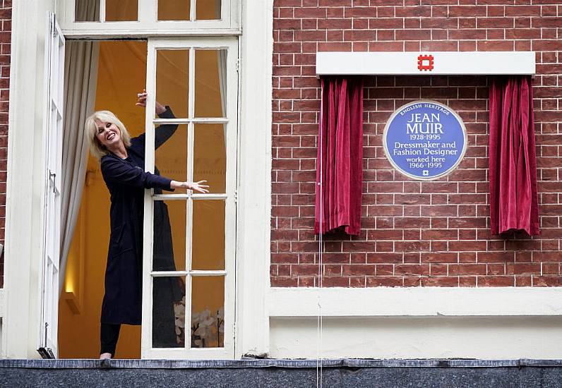 Joanna Lumley Unveils Plaque To Fashion Designer Jean Muir