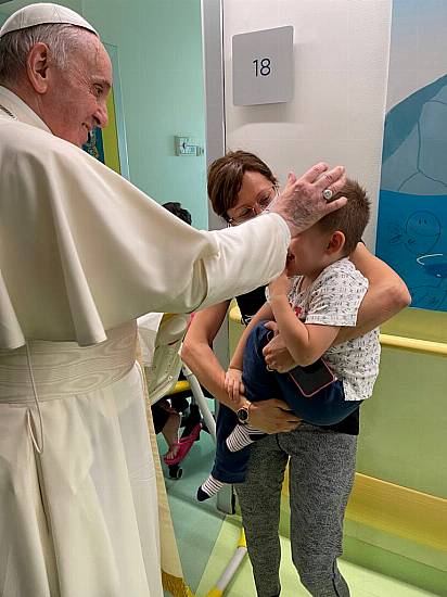 Pope Francis Seen Leaving Hospital 10 Days After Undergoing Surgery