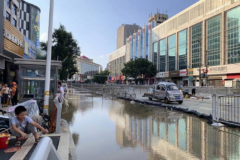 China Sends Supplies To Flooded Area And Rebuilds River Barriers