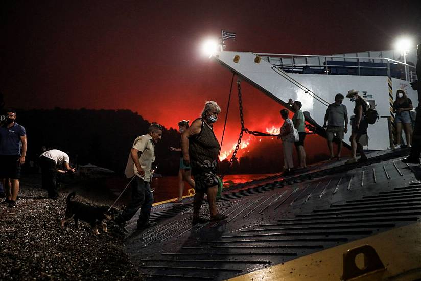 Footage Shows Boat Escape From Burning Island As Greece Battles ‘Nightmarish’ Wildfires