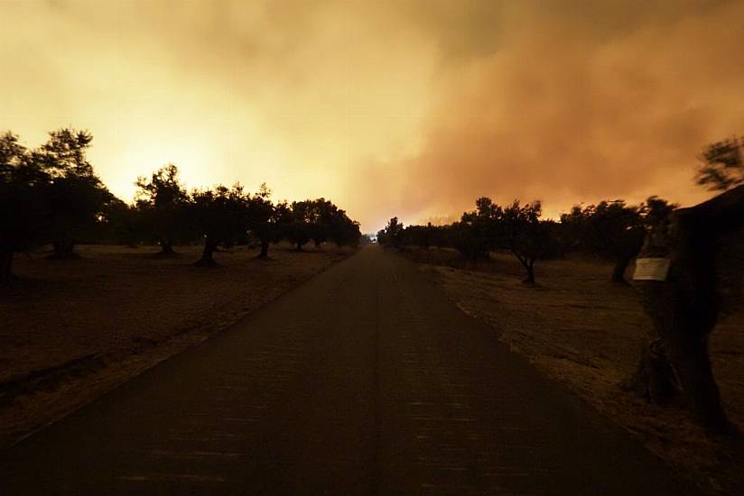 New Blaze Breaks Out On Greek Island Ravaged By Wildfires