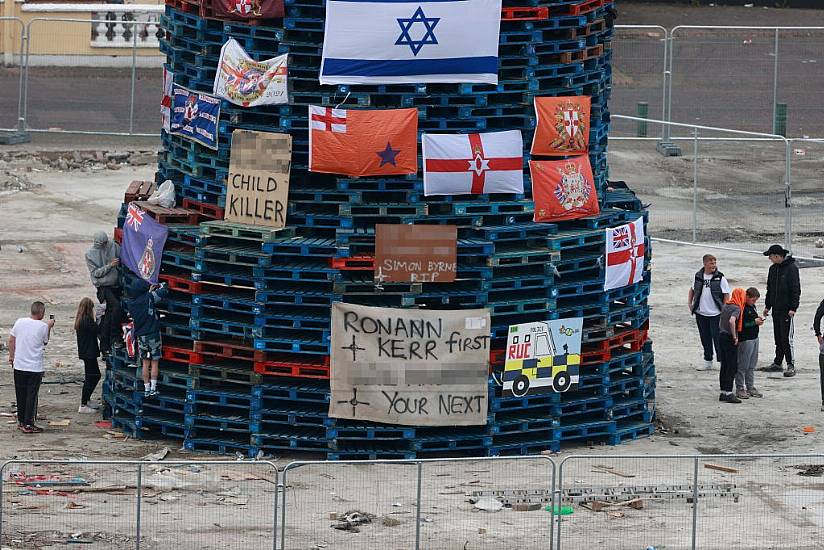 Name Of Murdered Police Officer Displayed On Republican Bonfire