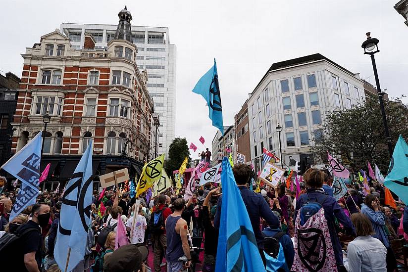 Extinction Rebellion Block Roads In Central London In Climate Crisis Protests