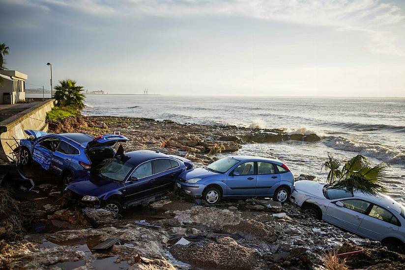 Flooding Sweeps Cars Into Sea In North-East Spain