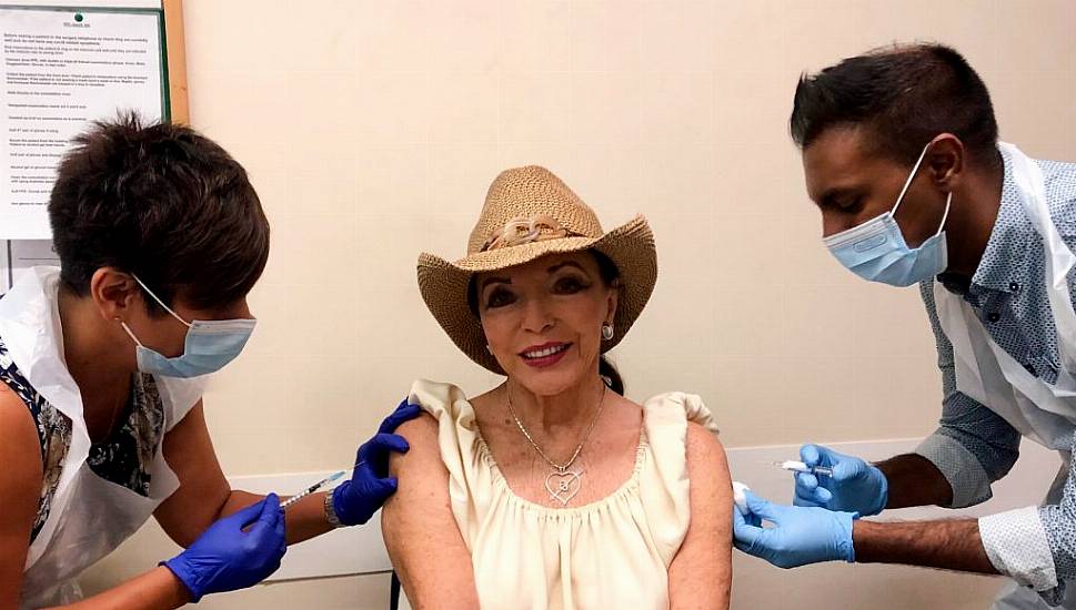 Joan Collins Among First To Receive Covid Booster Jab