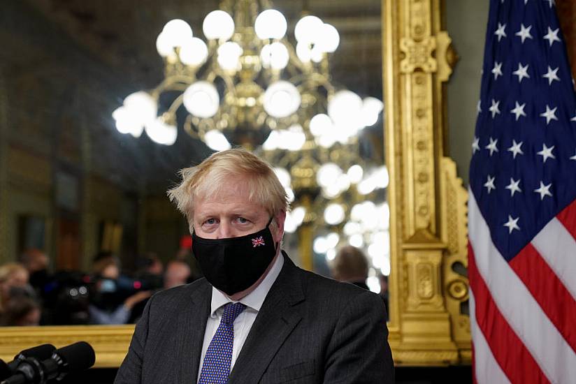 Boris Johnson Arrives At White House For Talks With Joe Biden