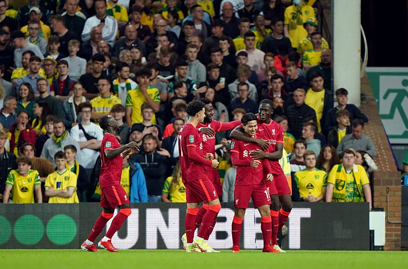 Takumi Minamino Scores Twice As Liverpool Clip Canaries’ Wings In Carabao Cup