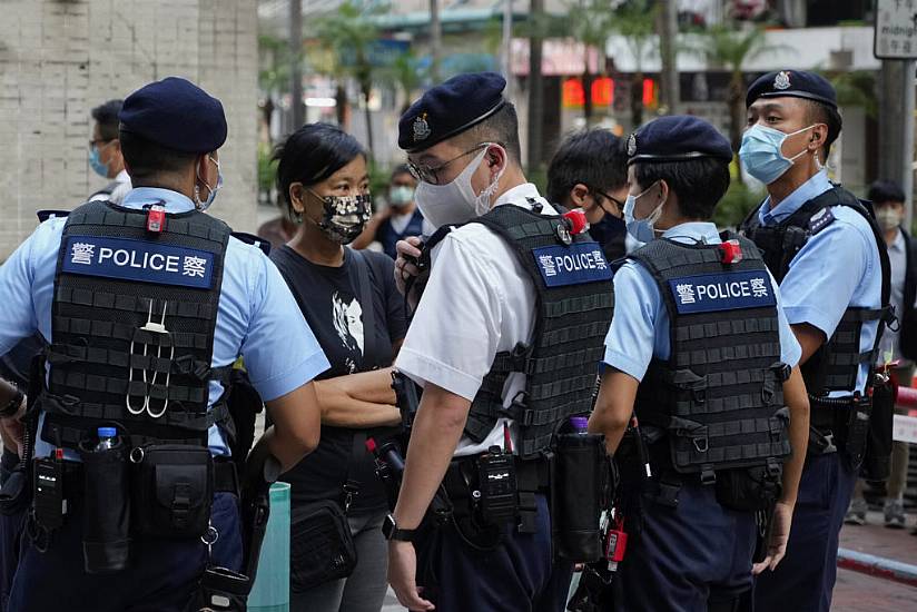 Hong Kong Police Stop Four-Person Democracy Protest On China’s National Day