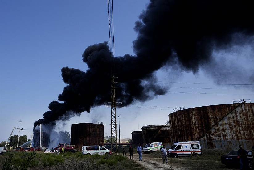 Firefighters Extinguish Blaze At Lebanese Oil Storage Facility