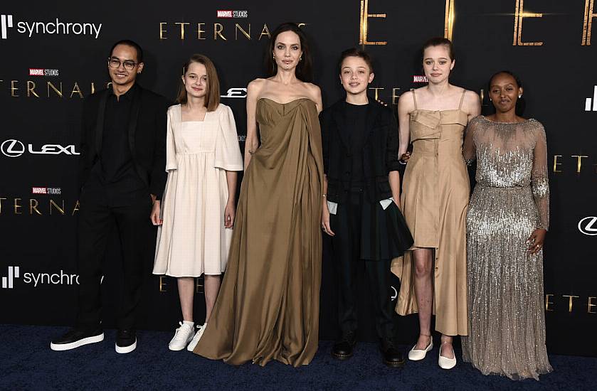 Angelina Jolie Joined By Children For Eternals Premiere In La