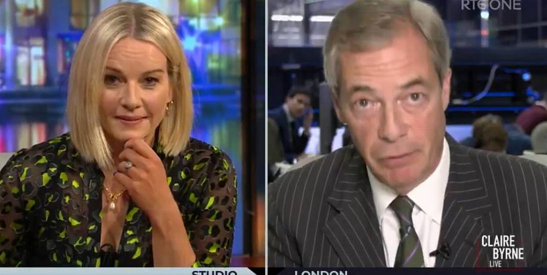 'You Haven't Got A Clue,' Claire Byrne Tells Nigel Farage In Debate On Ireland And Eu