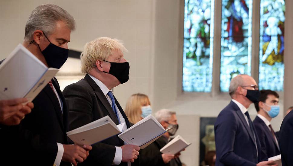 Coveney And Johnson Attend Church Service To Mark Partition