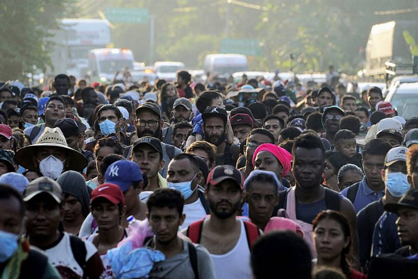 Central American Migrants Continue March North Through Mexico