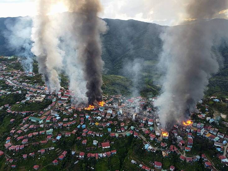 Army Shelling In Myanmar Blamed For Destruction Of 160 Buildings In Town