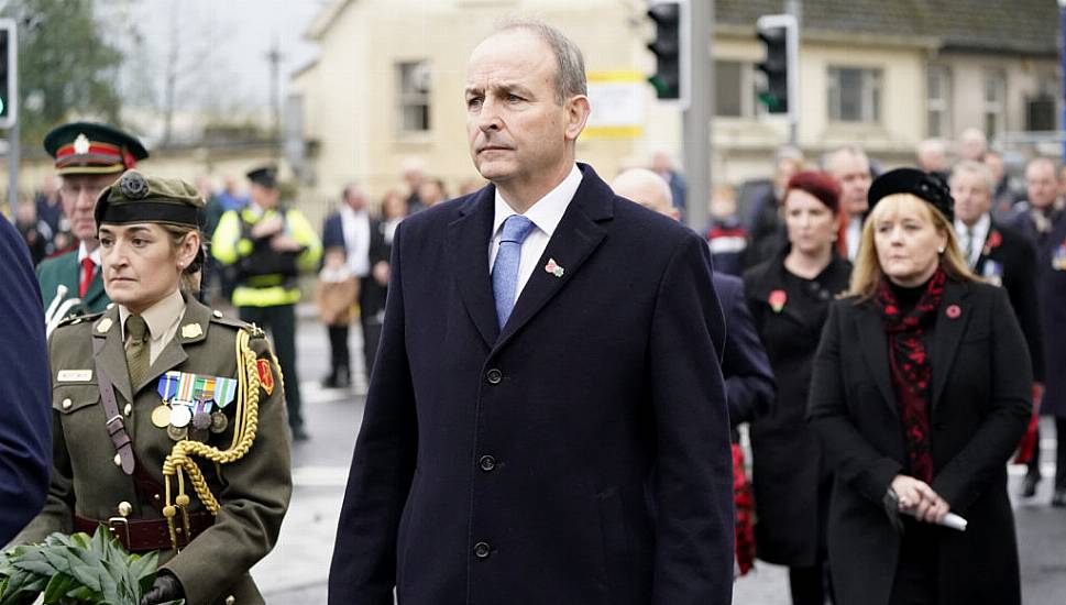 Micheál Martin Attends Remembrance Sunday Event In Enniskillen