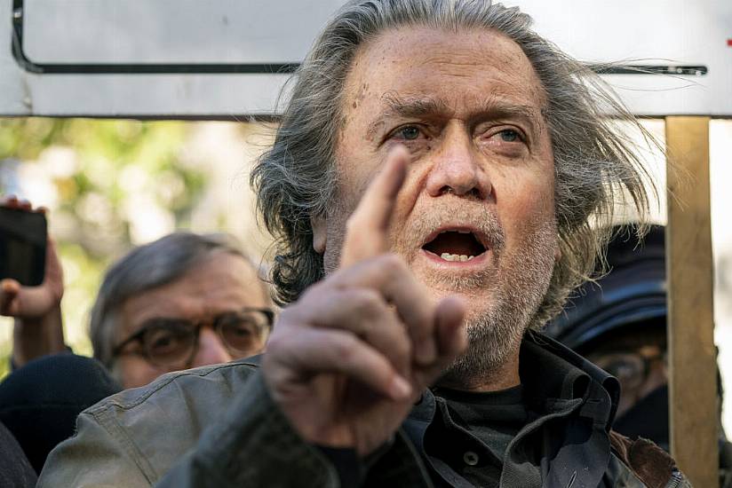 Defiant Steve Bannon Says He Is ‘Taking On Biden Regime’ After Court Appearance