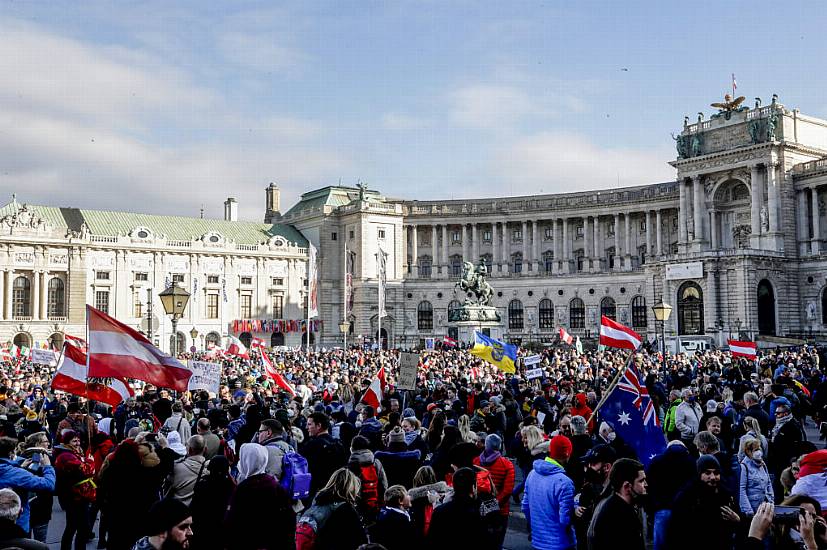 Thousands Protest In Vienna Against Covid Lockdown