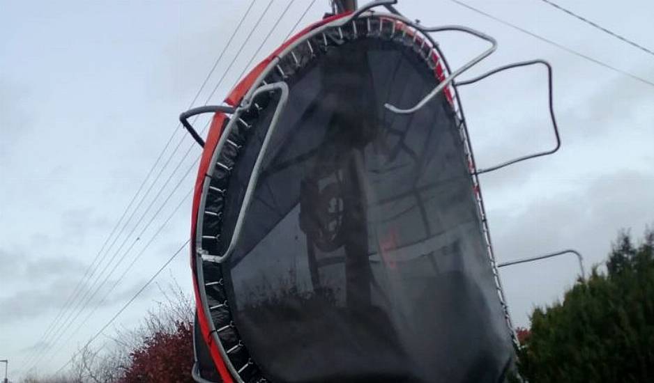 Storm Barra: Trampoline Causes Havoc On Busy Kilkenny City Commuter Road