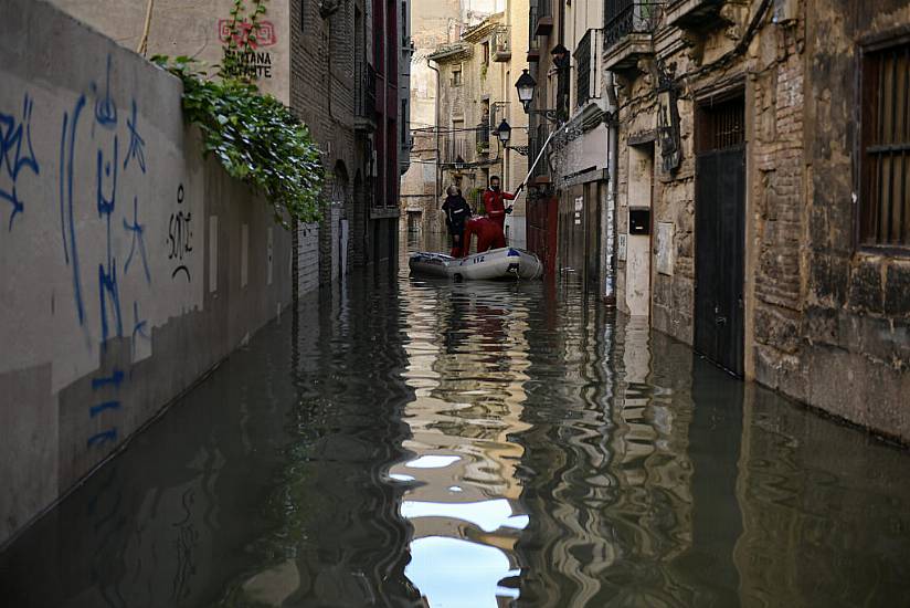 Swollen Rivers Flood Streets In Spain Leaving At Least One Person Dead