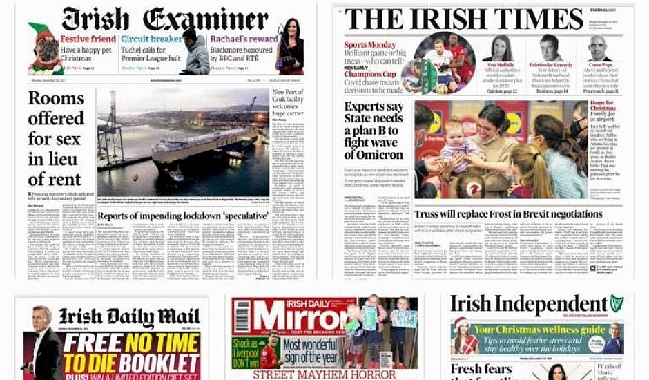 What The Papers Say: Monday's Front Pages