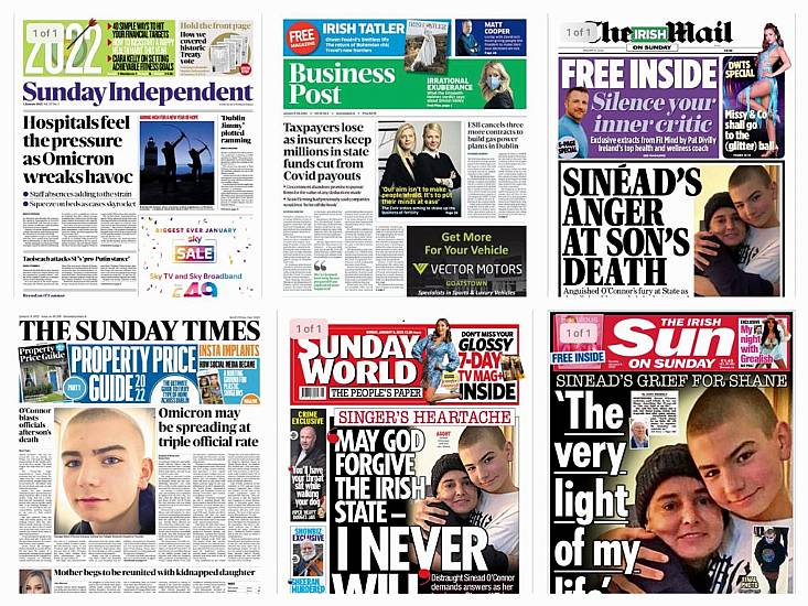 What The Papers Say: Sunday's Front Pages